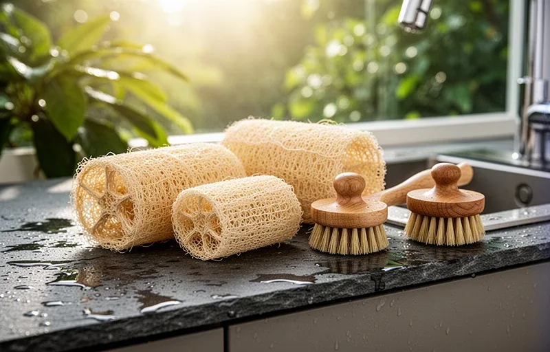 How to Replace Plastic Kitchen Sponges with Natural Plant Fibres