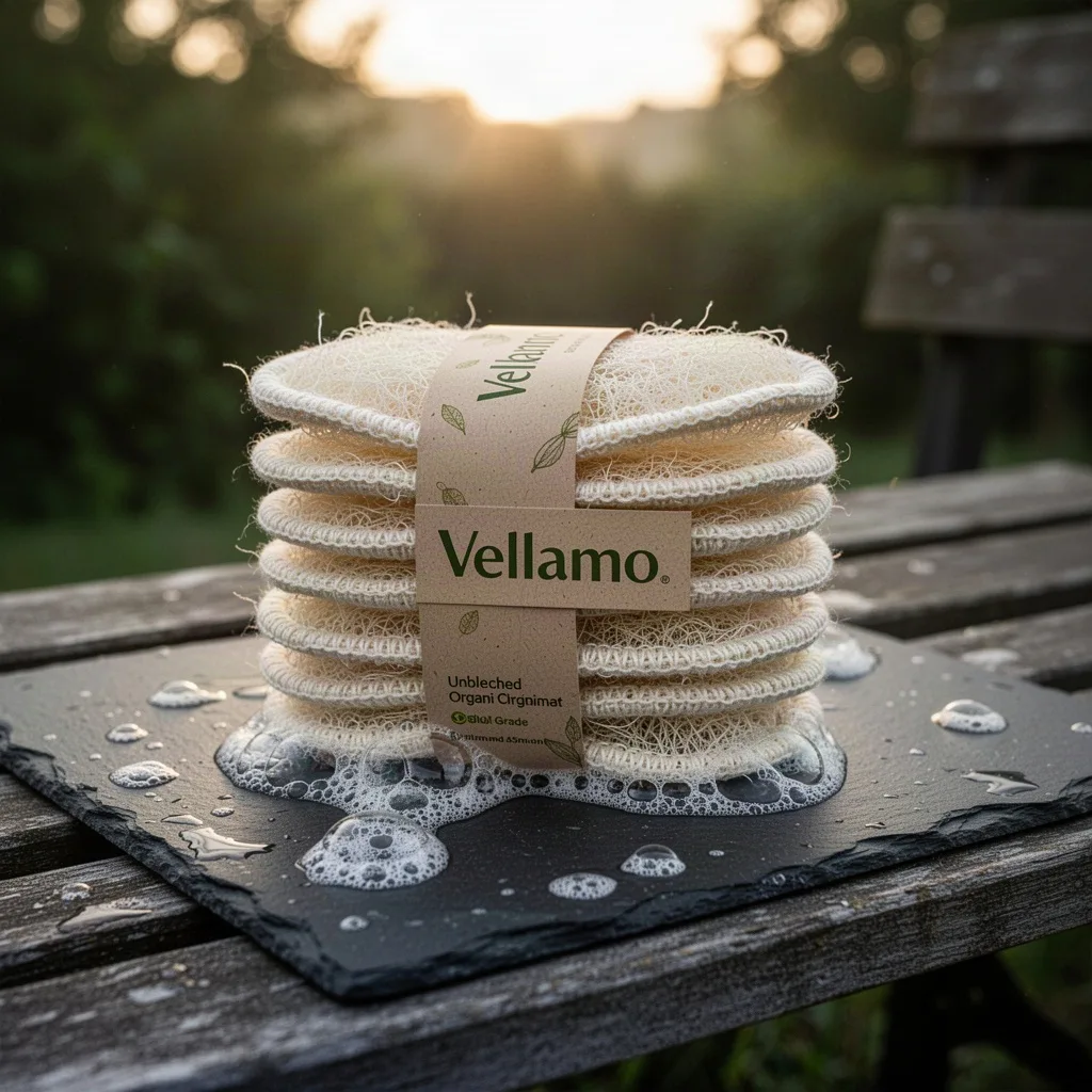 Vellamo Layered Raw Loofah Scouring Pad Set